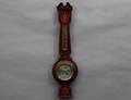 497 INLAID MAHOGANY BAROMETERTHERMOMETER