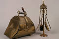 A Set of Brass Fireplace Tools