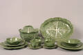 A Group of Continental Majolica Cabbage Form Dinner Wares
