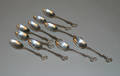 A Group of Ten William IV Silver Teaspoons Makers Mark WT London