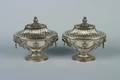 A Pair of George III Silver Sauce Tureens and Covers Louisa Courtauld  George Cowles London