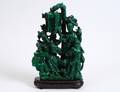 476 LARGE CARVED MALACHITE GROUP