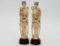 474 PAIR OF CARVED IVORY BEAUTIES