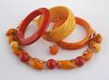 A Group of Vintage Bakelite Jewelry