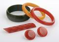 A Group of Vintage Bakelite Jewelry