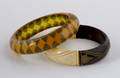 Two Vintage Bakelite and Lucite Bangle Bracelets
