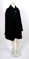 A Black Wool Swing Coat