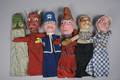 PUPPETS A GROUP OF 6 PUNCH AND JUDY PUPPETS
