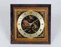 124 CHINOISERIE DECORATED METAL TABLE CLOCK