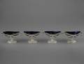 143 SET OF FOUR GEORGE III STERLING SILVER OPEN SALTS