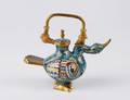 237 ARCHAISTIC CLOISONNE ENAMEL TEA POT