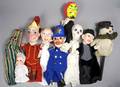 PUPPETS A GROUP OF 8 PUNCH AND JUDY PUPPETS