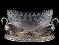231 IMPRESSIVE CONTINENTAL SILVER CENTERPIECE AND PLAT
