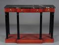 212 EMPIRE STYLE EBONIZED AND FRUITWOOD CONSOLE TABLE
