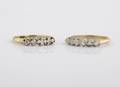 Two 14 Karat Yellow Gold and Diamond Wedding Rings