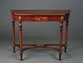 216 GEORGE III STYLE PAINTED SATINWOOD CONSOLE TABLE
