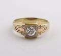 A 14 Karat Yellow and Rose Gold and Diamond Ring