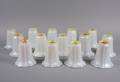 A Set of Fourteen Steuben Ivorine Glass Shades
