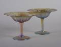 A Near Pair of Tiffany Favrile Glass Compotes