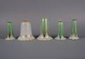 A Collection of Five Quezal Glass Shades