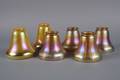A Collection of Six American Iridescent Glass Shades