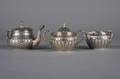 A Diminutive Continental Three Piece Silver Tea Service