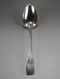 A French Armorial Silver Serving Spoon Paris