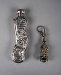 An American Sterling Silver Repousse Scent Bottle Dominick and Haff