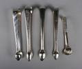 Five Pairs of English Sterling Silver Sugar Tongs