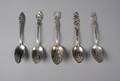 A Collection of 48 American Sterling Silver Souvenir Spoons of California