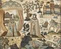 A Charles I Silk Embroidered and Chenille Stumpwork Picture