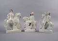 A Group of Three Staffordshire Models of Gentlemen on Horseback