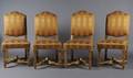 A Set of Four Baroque Style Carved Giltwood Side Chairs