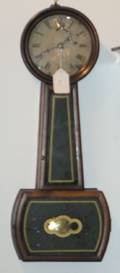 A Federal Eglomise Banjo Clock