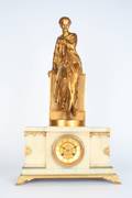 A French Neoclassical Style Figural Oudin Clock Venus Au Bain after EugeneAntoine Aizelin