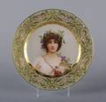 A Royal Vienna Style Porcelain Cabinet Plate signed Wagner