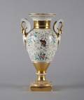 An Old Paris Classical Vase with Swan Handles