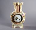 A French Porcelain Lyre Form Clock