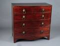 239 GEORGE III MAHOGANY BOW FRONT CHEST OF DRAWERS