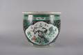 A Chinese Famille Verte Porcelain Jardiniere