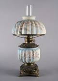 A Mt Washington Glass Oil Lamp