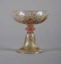 A Galle Enameled Glass Coupe