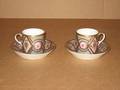 Two English Cups and Saucers