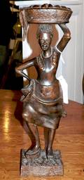A Haitian Carved Figure F Simeon