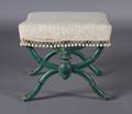 A Painted and Parcel Gilt Decorated Stool