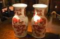 A Pair of Chinese Iron Red Porcelain Baluster Vases