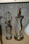 Two CutGlass Table Lamps
