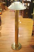 A Modern Brass and Glass Torchere