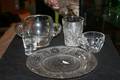 An Assembled Group of Pressed Clear and Cut Glass Table Articles