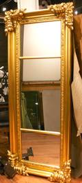 A Victorian Gilt Wood Over Mantle Mirror